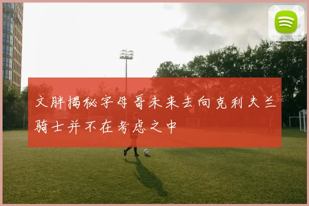 文胖揭秘字母哥未来去向克利夫兰骑士并不在考虑之中